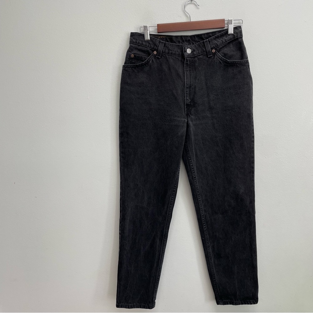 Vintage Levi’s 501 mom jeans orange tab high rise women’s size 12 black